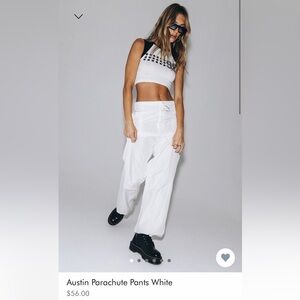 White princess Polly parachute pants NWT